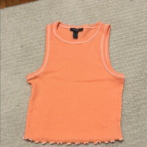 Forever 21 Orange Ribbed Tank Top